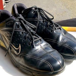 Nike Air Max Rejuvenate Mens Golf Shoes 317476-001 Black Leather Size 12W
